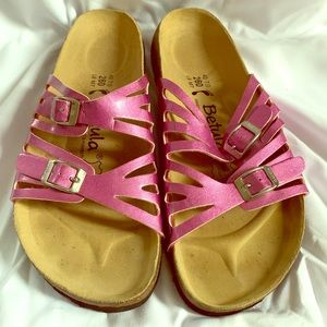 Metallic Hot Pink Sandals